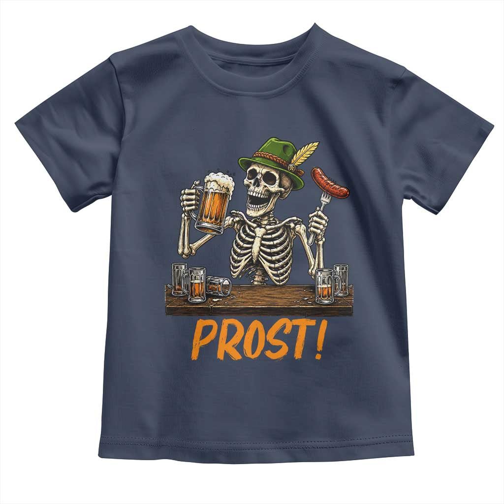 Funny Skeleton Oktoberfest Toddler T Shirt Prost Beer Lover Bavarian Gift