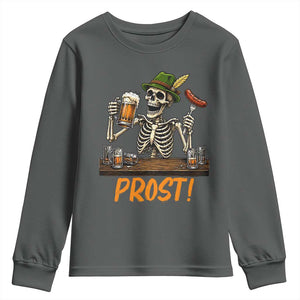 Funny Skeleton Oktoberfest Youth Sweatshirt Prost Beer Lover Bavarian Gift