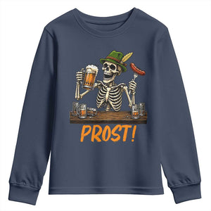 Funny Skeleton Oktoberfest Youth Sweatshirt Prost Beer Lover Bavarian Gift