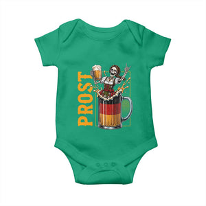 Funny Skeleton Oktoberfest Baby Onesie Spooky Prost German Beer Drinker Graphic
