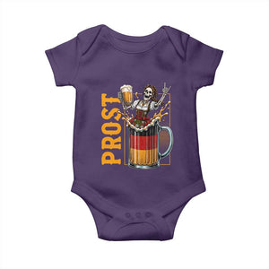Funny Skeleton Oktoberfest Baby Onesie Spooky Prost German Beer Drinker Graphic