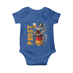 Funny Skeleton Oktoberfest Baby Onesie Spooky Prost German Beer Drinker Graphic