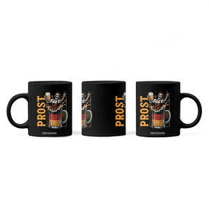 Funny Skeleton Oktoberfest Coffee Mug Spooky Prost German Beer Drinker Graphic