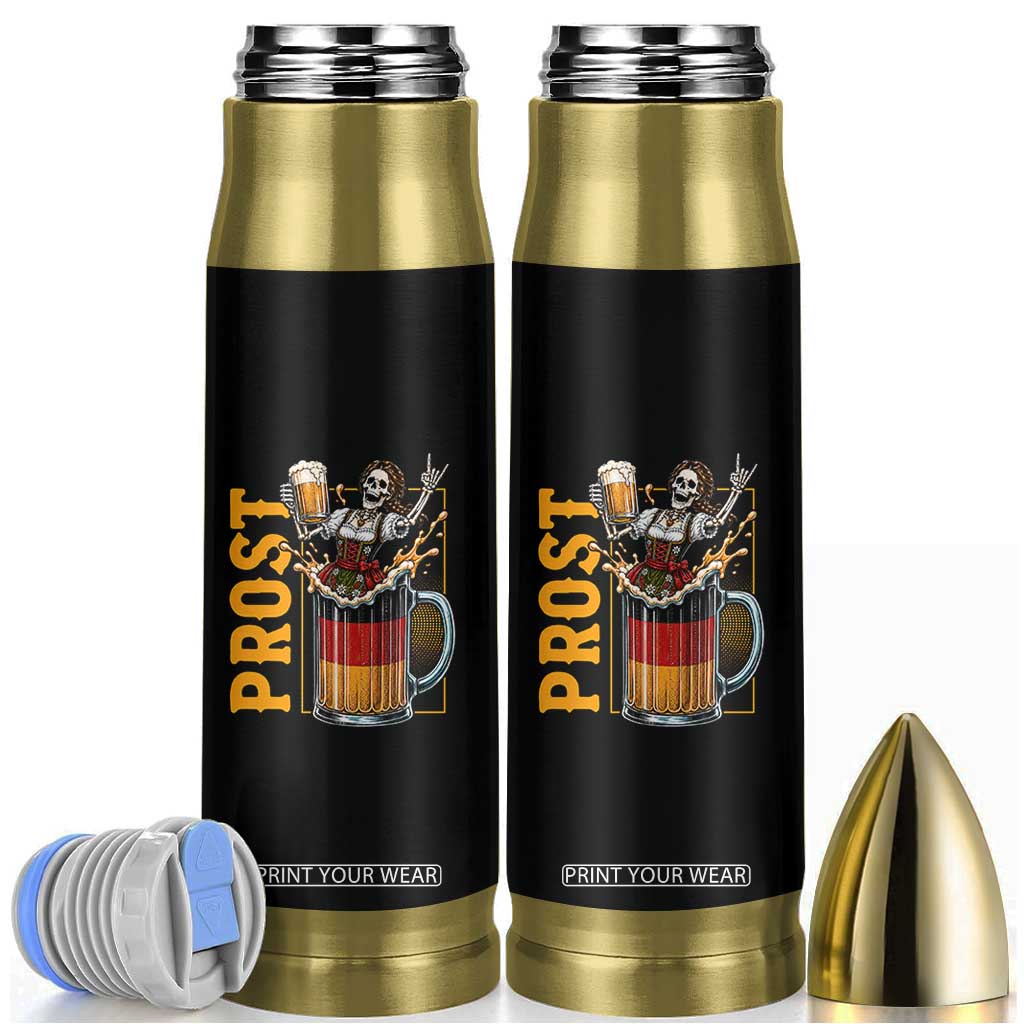 Funny Skeleton Oktoberfest Bullet Tumbler Spooky Prost German Beer Drinker Graphic TS12 Black Print Your Wear