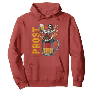 Funny Skeleton Oktoberfest Hoodie Spooky Prost German Beer Drinker Graphic