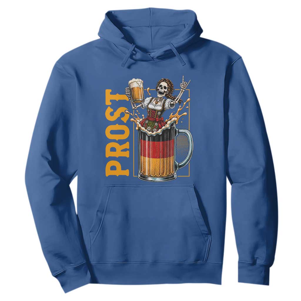 Funny Skeleton Oktoberfest Hoodie Spooky Prost German Beer Drinker Graphic