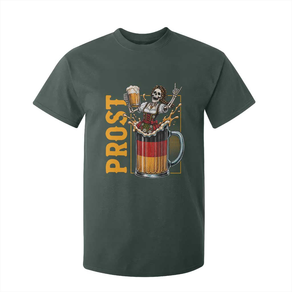 Funny Skeleton Oktoberfest T Shirt For Kid Spooky Prost German Beer Drinker Graphic