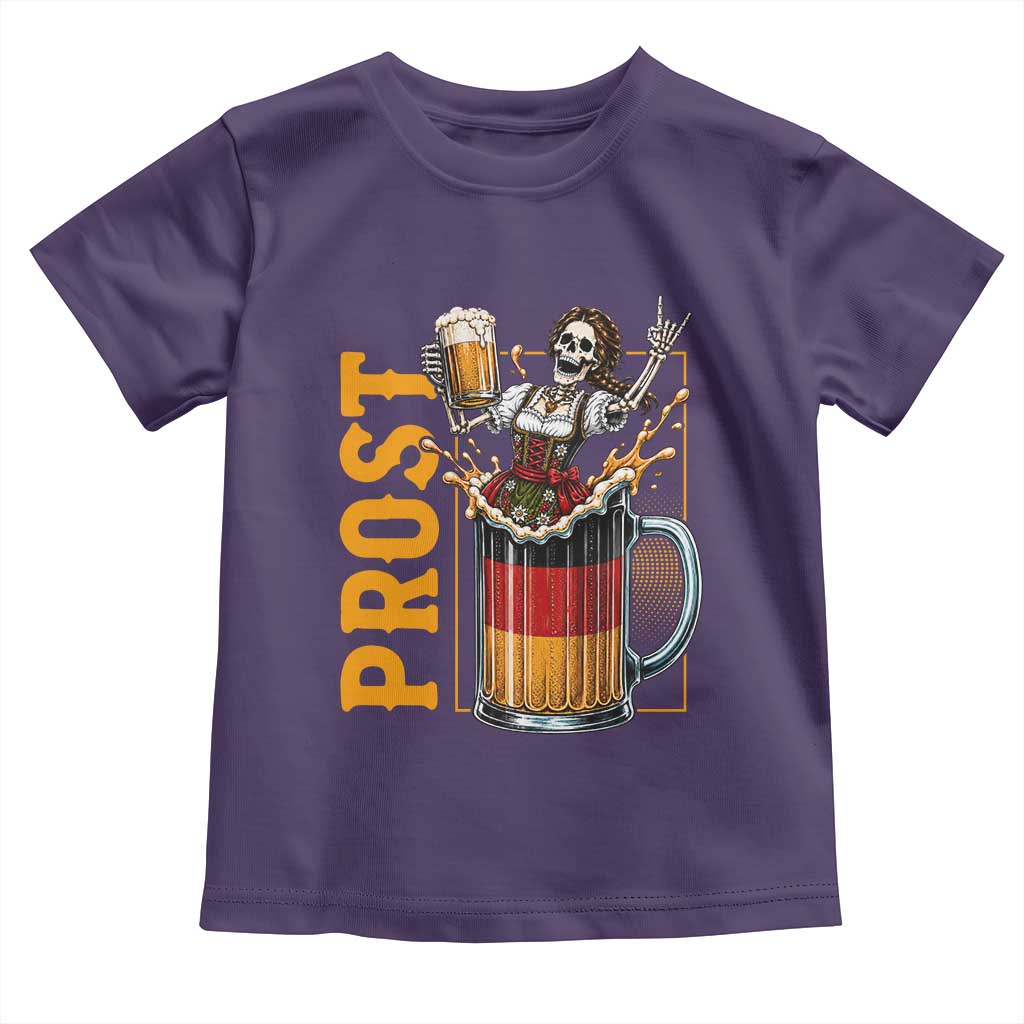 Funny Skeleton Oktoberfest Toddler T Shirt Spooky Prost German Beer Drinker Graphic