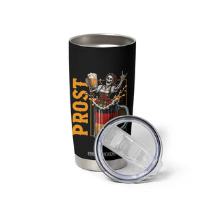 Funny Skeleton Oktoberfest Tumbler Cup Spooky Prost German Beer Drinker Graphic