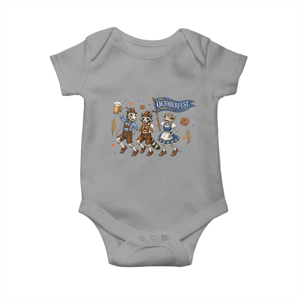 Funny Opossum Raccoon Frog Oktoberfest Beer Graphic Baby Onesie Spooky Drinking Team