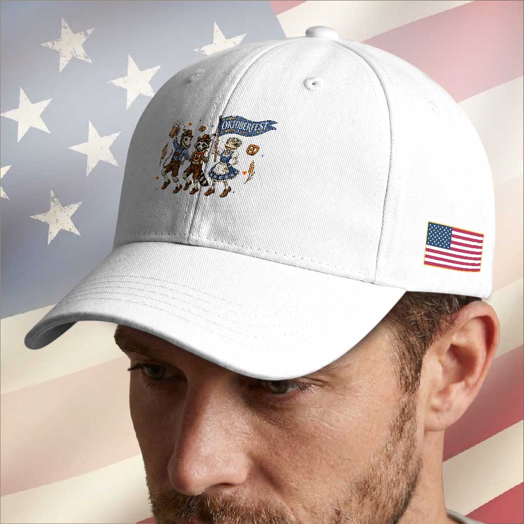 Funny Opossum Raccoon Frog Oktoberfest Beer Graphic Baseball Cap Spooky Drinking Team