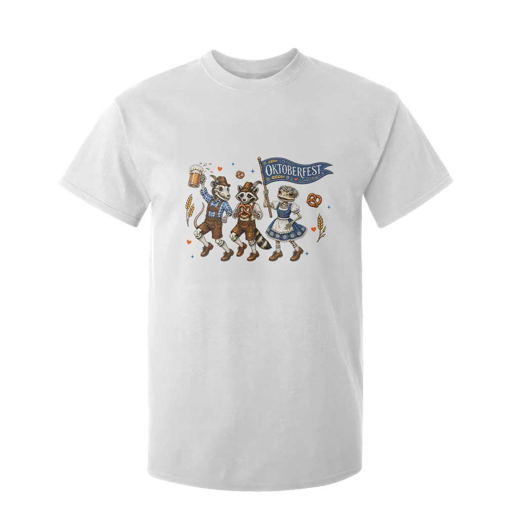 Funny Opossum Raccoon Frog Oktoberfest Beer Graphic T Shirt For Kid Spooky Drinking Team TS12 White Print Your Wear