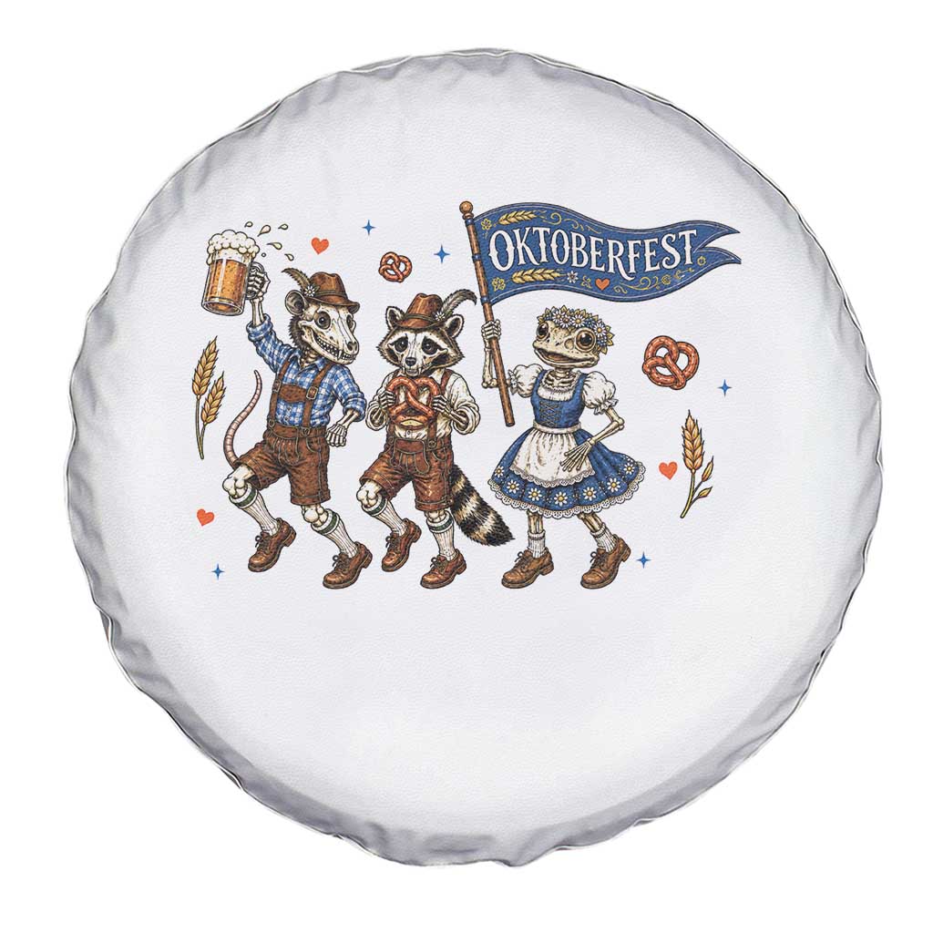Funny Opossum Raccoon Frog Oktoberfest Beer Graphic Spare Tire Cover Spooky Drinking Team TS12 Print Your Wear