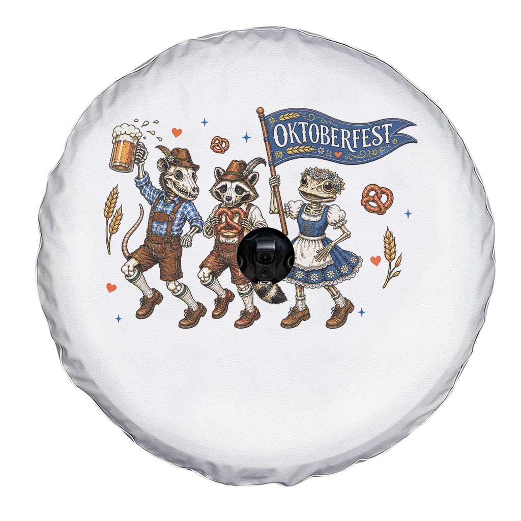 Funny Opossum Raccoon Frog Oktoberfest Beer Graphic Spare Tire Cover Spooky Drinking Team TS12 Print Your Wear