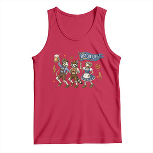 Funny Opossum Raccoon Frog Oktoberfest Beer Graphic Tank Top Spooky Drinking Team