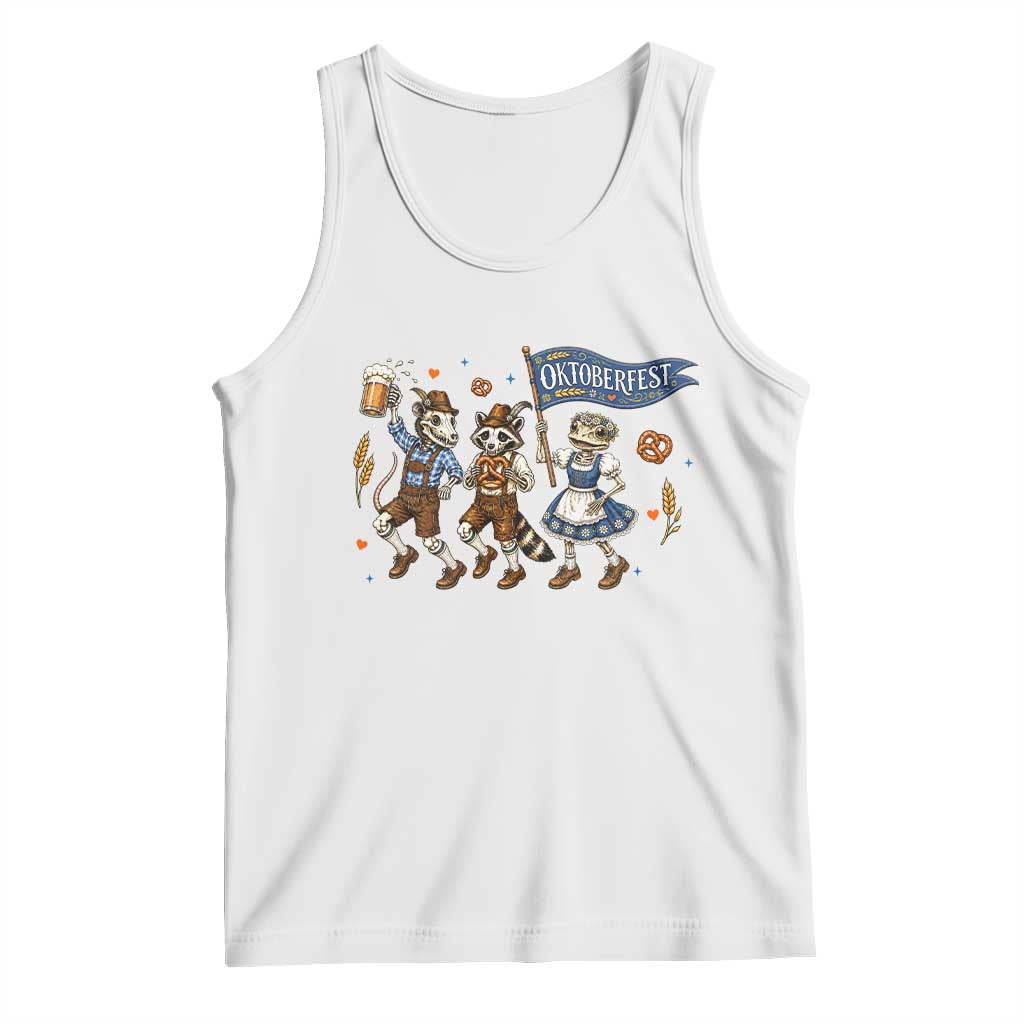 Funny Opossum Raccoon Frog Oktoberfest Beer Graphic Tank Top Spooky Drinking Team