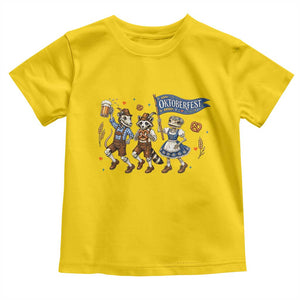 Funny Opossum Raccoon Frog Oktoberfest Beer Graphic Toddler T Shirt Spooky Drinking Team