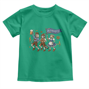 Funny Opossum Raccoon Frog Oktoberfest Beer Graphic Toddler T Shirt Spooky Drinking Team