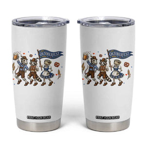 Funny Opossum Raccoon Frog Oktoberfest Beer Graphic Tumbler Cup Spooky Drinking Team TS12 White Print Your Wear