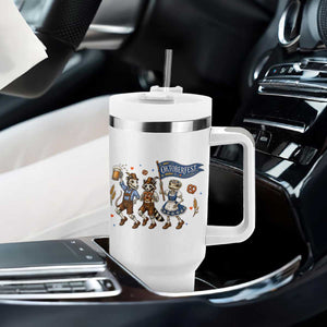 Funny Opossum Raccoon Frog Oktoberfest Beer Graphic Tumbler With Handle Spooky Drinking Team TS12 Print Your Wear