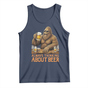 Funny Bigfoot Always Thinking About Beer Tank Top Beer Drinker Gift
