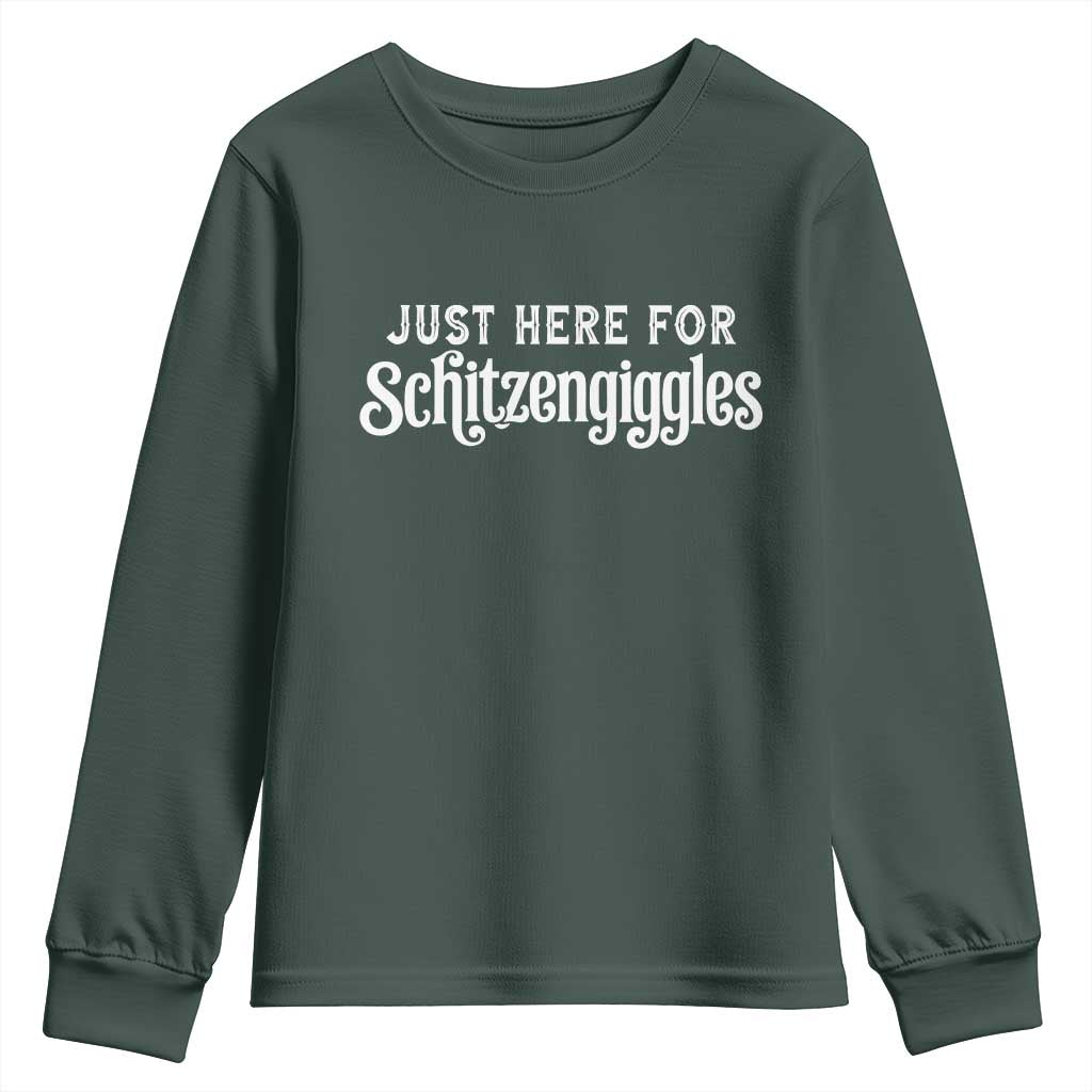 Just Here For Schitzengiggles Youth Sweatshirt German Beer Festival Funny Gift