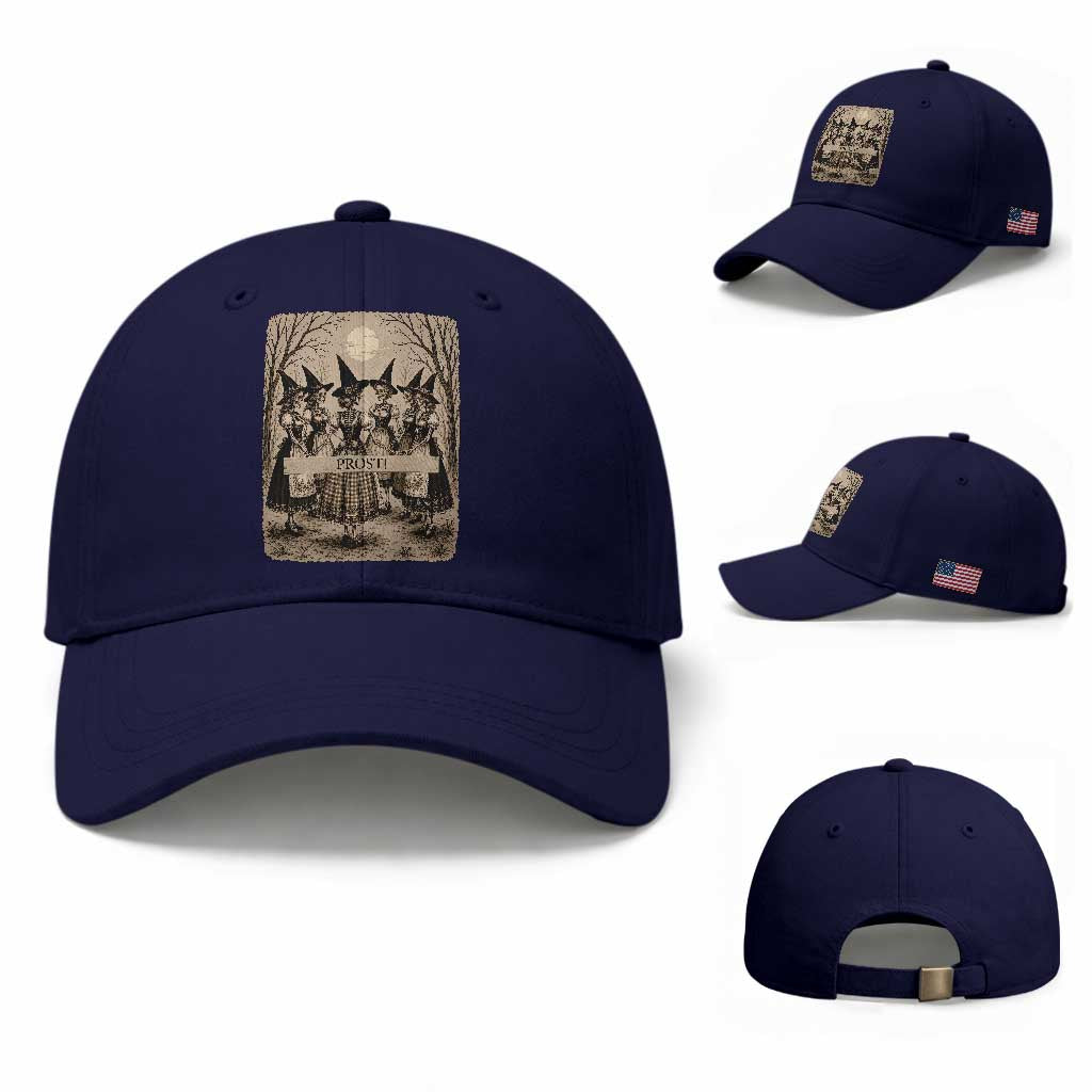 Skeleton Witches Coven Oktoberfest Baseball Cap German Dirndl Spooky Beer Festival Gift
