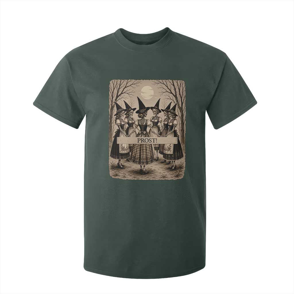 Skeleton Witches Coven Oktoberfest T Shirt For Kid German Dirndl Spooky Beer Festival Gift