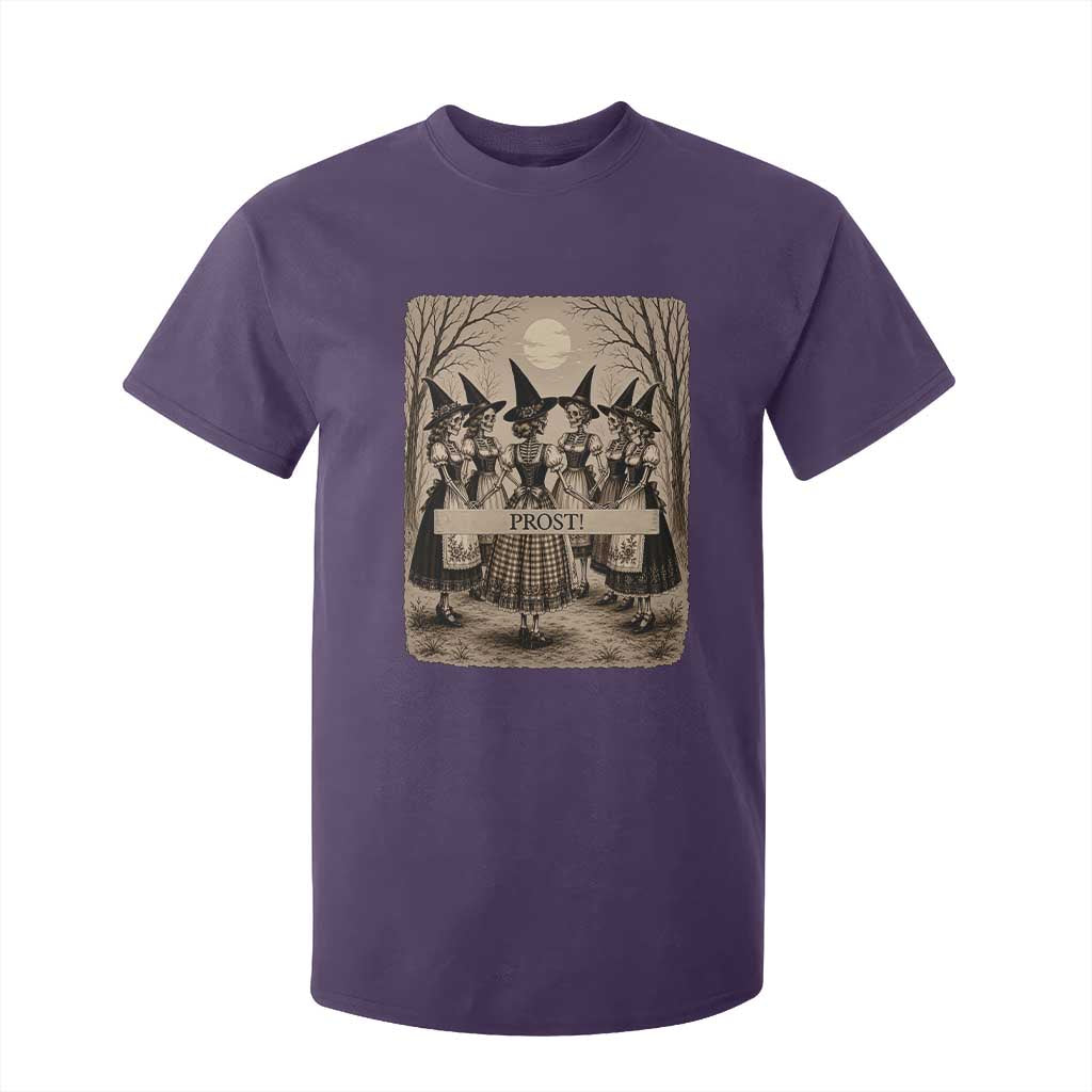 Skeleton Witches Coven Oktoberfest T Shirt For Kid German Dirndl Spooky Beer Festival Gift