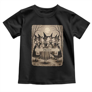 Skeleton Witches Coven Oktoberfest Toddler T Shirt German Dirndl Spooky Beer Festival Gift