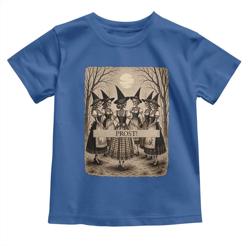 Skeleton Witches Coven Oktoberfest Toddler T Shirt German Dirndl Spooky Beer Festival Gift