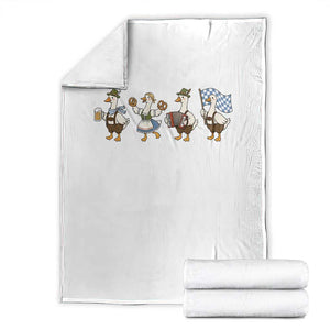 Silly Goose Oktoberfest Throw Blanket Cute Bavarian Beer Festival Animal Humor