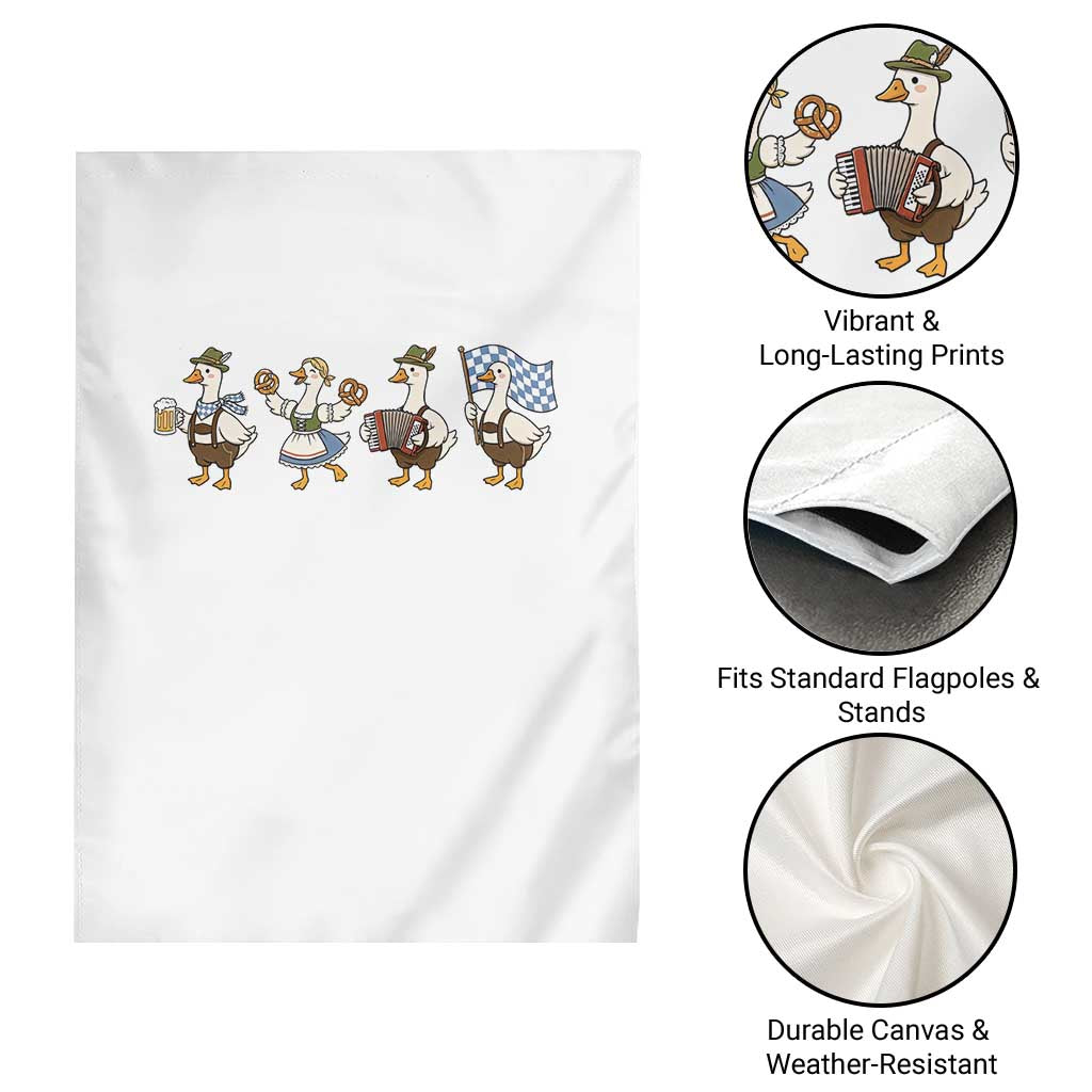 Silly Goose Oktoberfest Garden Flag Cute Bavarian Beer Festival Animal Humor