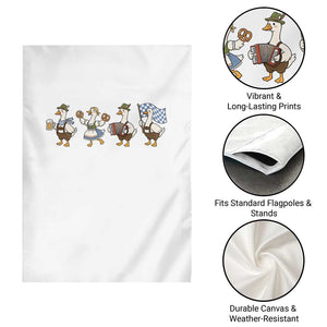 Silly Goose Oktoberfest Garden Flag Cute Bavarian Beer Festival Animal Humor