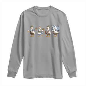 Silly Goose Oktoberfest Long Sleeve Shirt Cute Bavarian Beer Festival Animal Humor