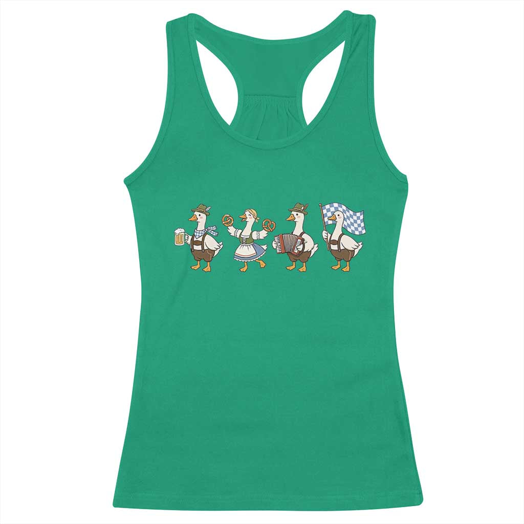 Silly Goose Oktoberfest Racerback Tank Top Cute Bavarian Beer Festival Animal Humor
