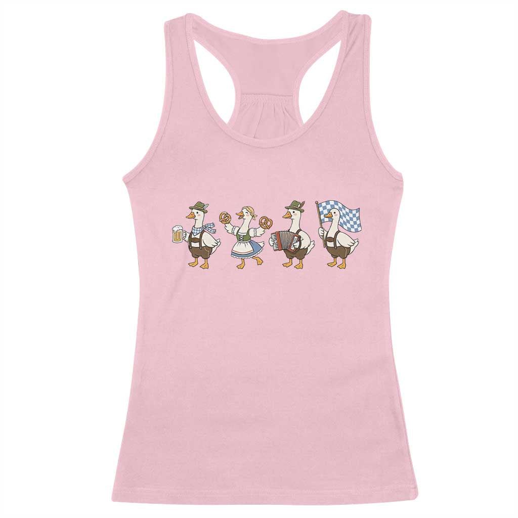 Silly Goose Oktoberfest Racerback Tank Top Cute Bavarian Beer Festival Animal Humor