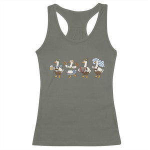 Silly Goose Oktoberfest Racerback Tank Top Cute Bavarian Beer Festival Animal Humor