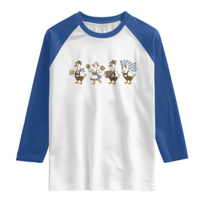 Silly Goose Oktoberfest Raglan Shirt Cute Bavarian Beer Festival Animal Humor