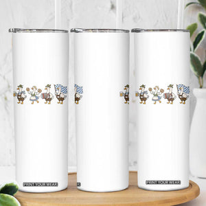 Silly Goose Oktoberfest Skinny Tumbler Cute Bavarian Beer Festival Animal Humor