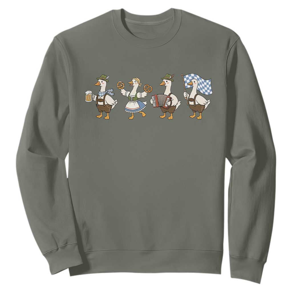 Silly Goose Oktoberfest Sweatshirt Cute Bavarian Beer Festival Animal Humor