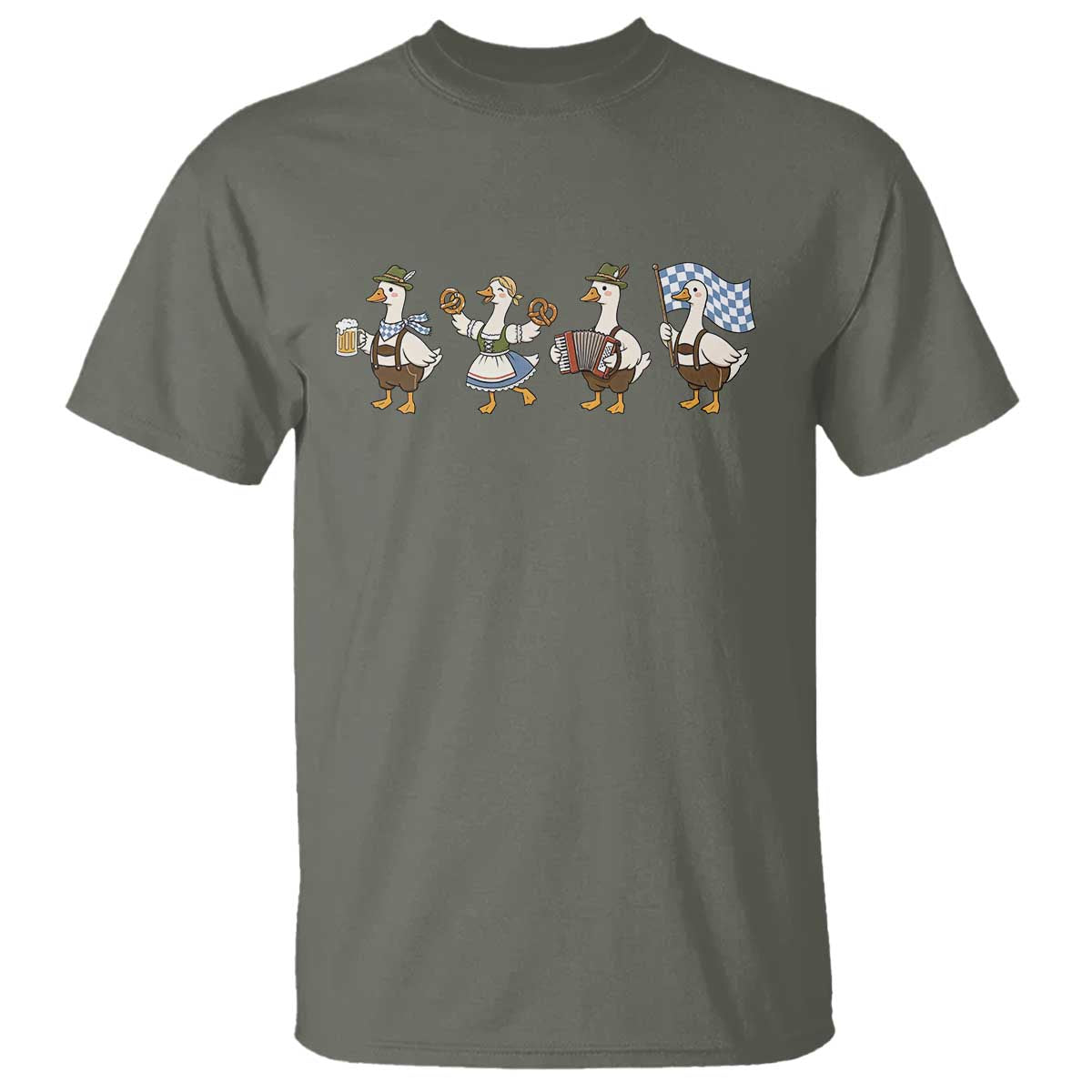 Silly Goose Oktoberfest T Shirt Cute Bavarian Beer Festival Animal Humor