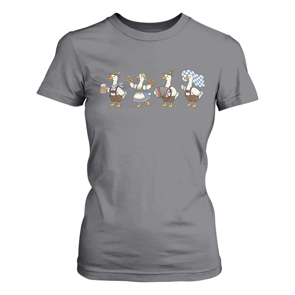Silly Goose Oktoberfest T Shirt For Women Cute Bavarian Beer Festival Animal Humor