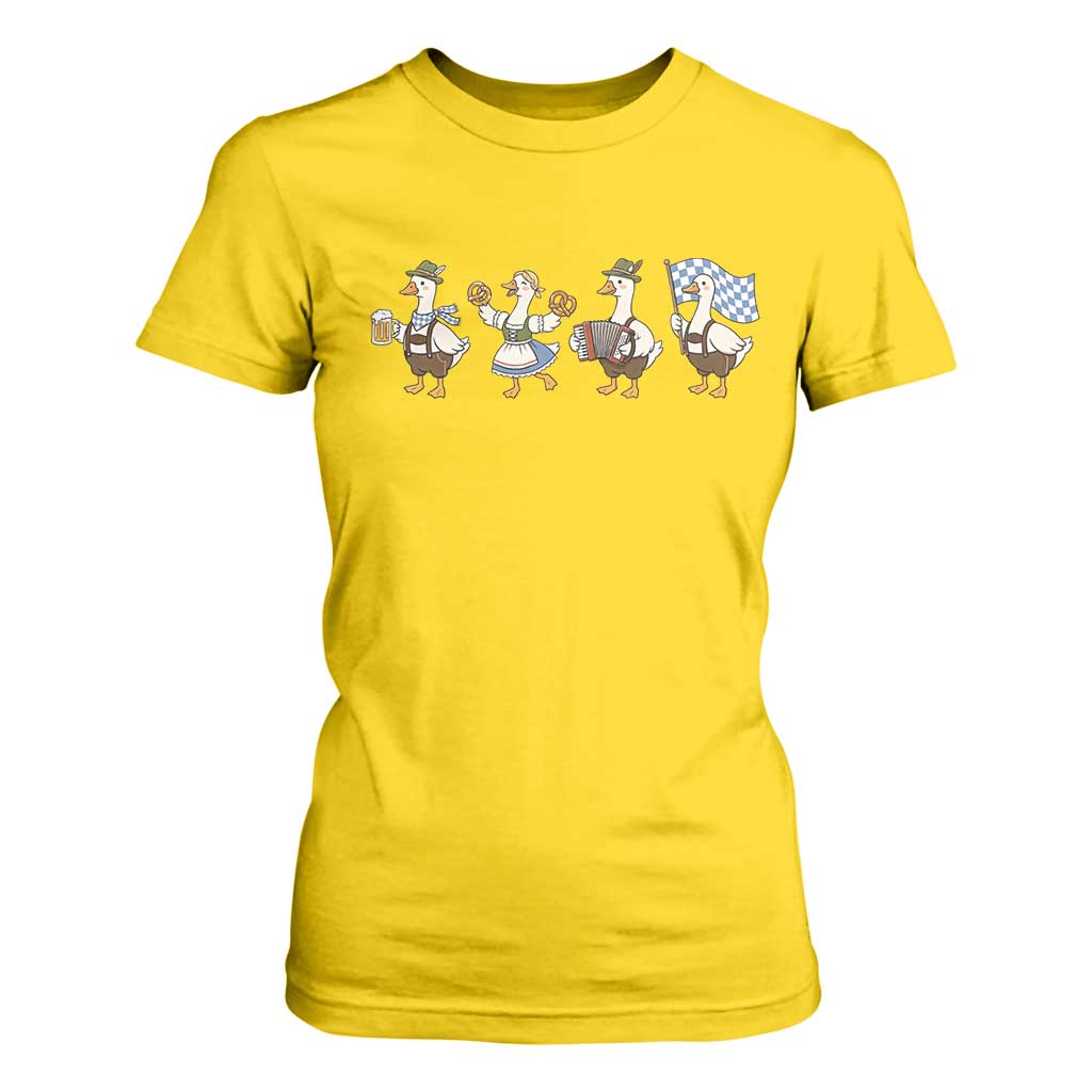 Silly Goose Oktoberfest T Shirt For Women Cute Bavarian Beer Festival Animal Humor
