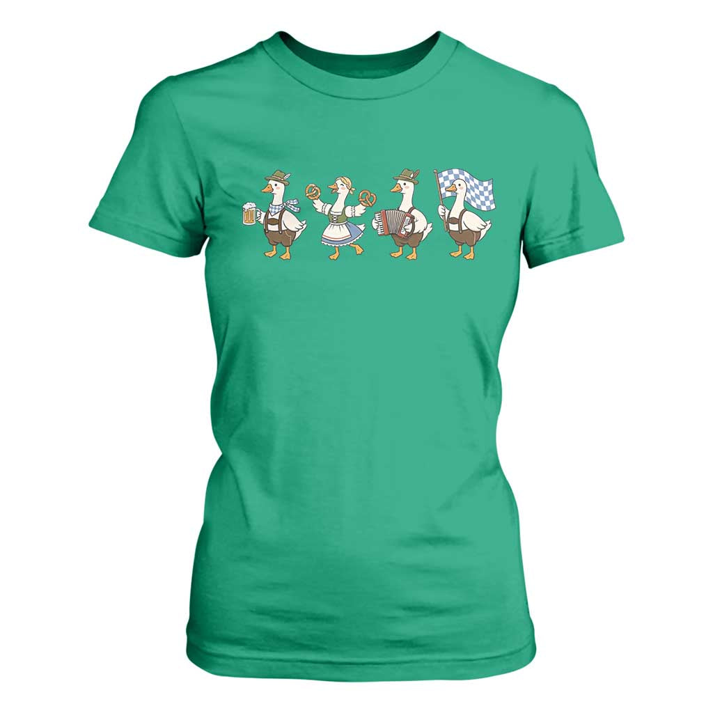 Silly Goose Oktoberfest T Shirt For Women Cute Bavarian Beer Festival Animal Humor