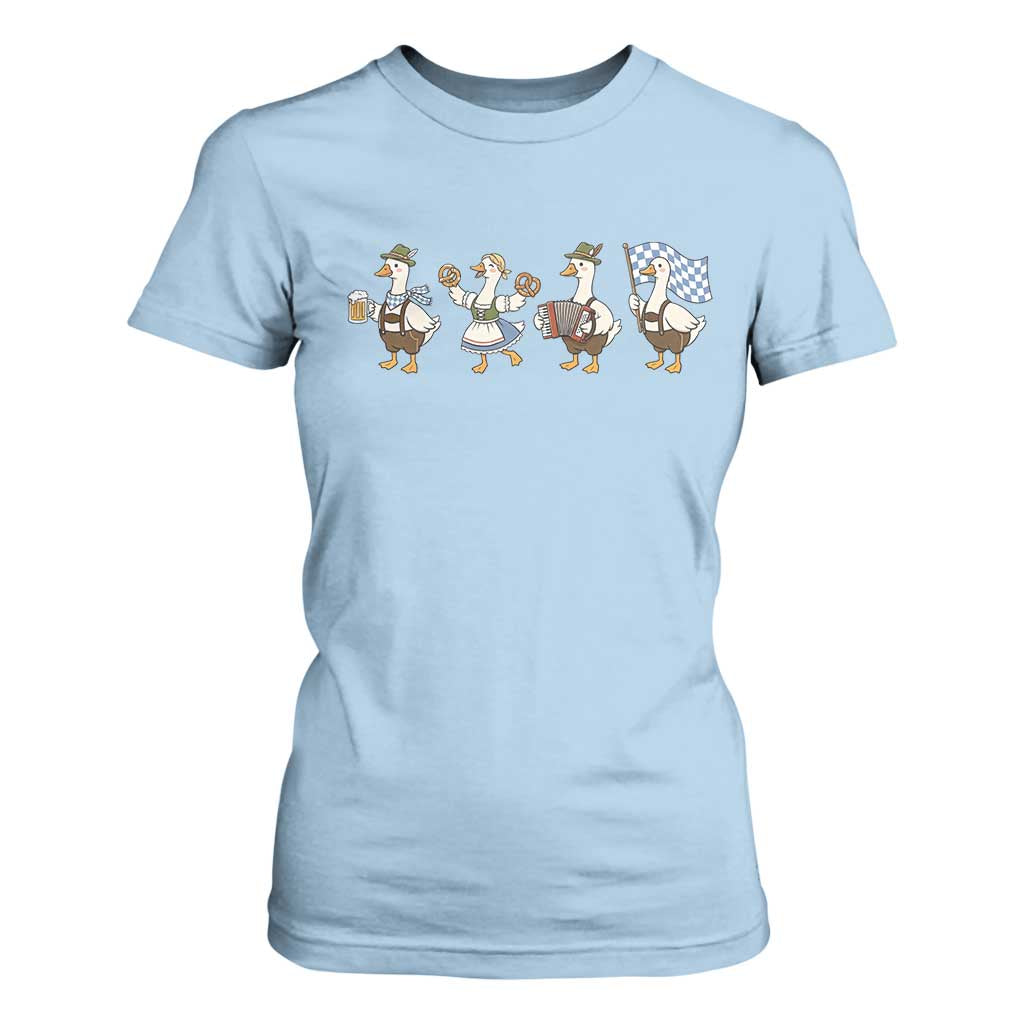 Silly Goose Oktoberfest T Shirt For Women Cute Bavarian Beer Festival Animal Humor