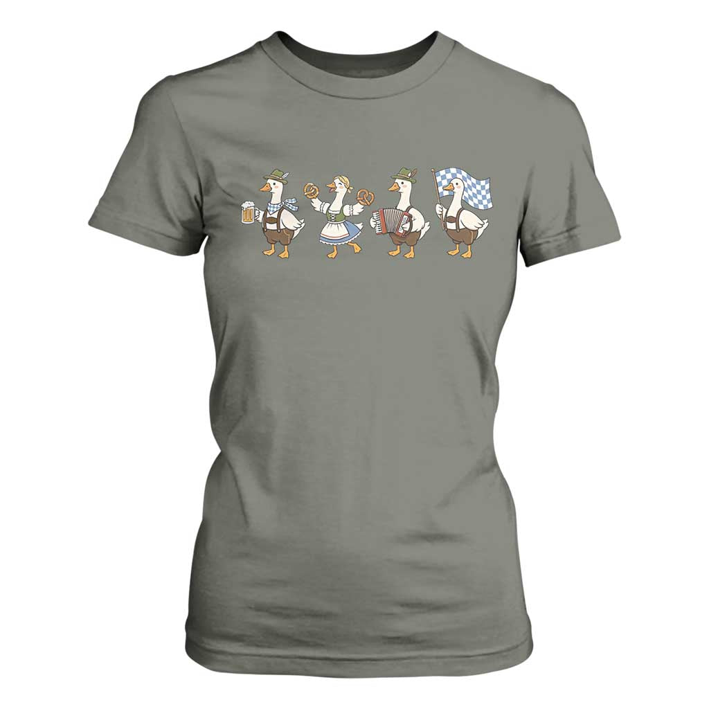 Silly Goose Oktoberfest T Shirt For Women Cute Bavarian Beer Festival Animal Humor