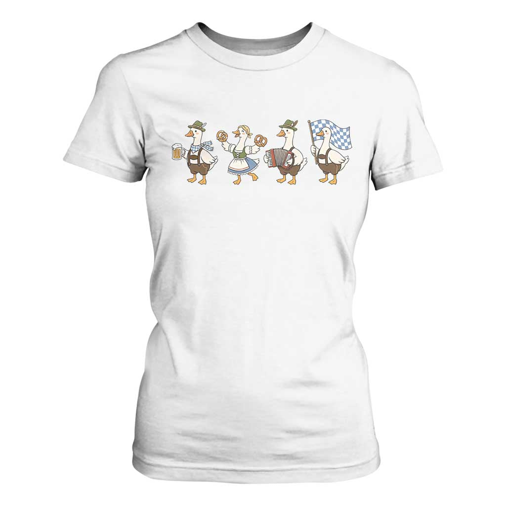 Silly Goose Oktoberfest T Shirt For Women Cute Bavarian Beer Festival Animal Humor