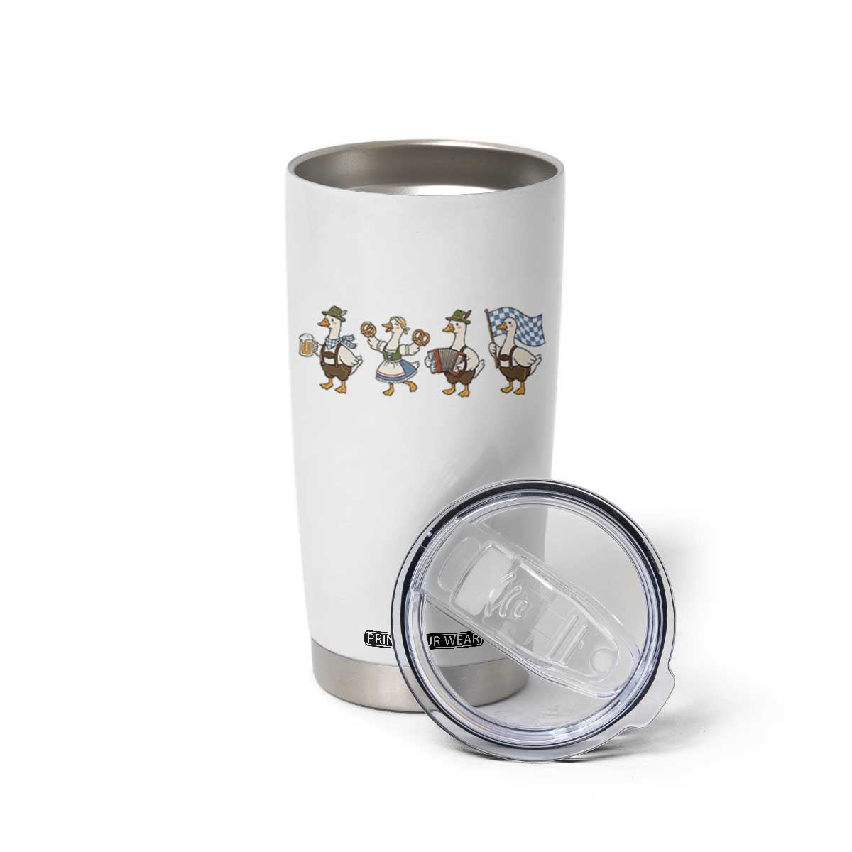Silly Goose Oktoberfest Tumbler Cup Cute Bavarian Beer Festival Animal Humor