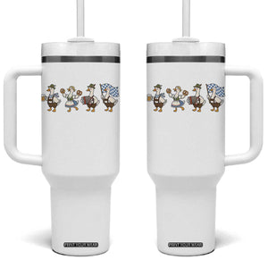 Silly Goose Oktoberfest Tumbler With Handle Cute Bavarian Beer Festival Animal Humor